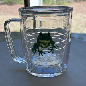 Tervis Tumber Mug with Handle Green Frog Embroidery Patch